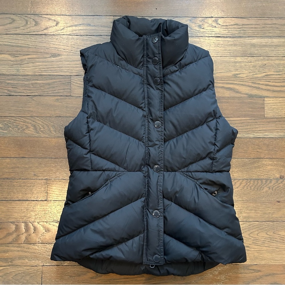 JCrew black puffer vest size small